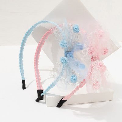 kid's simple style bow knot gauze hair band