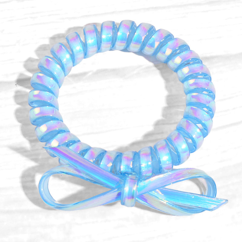 fashion bow knot telephone line hair tie 1 piece
