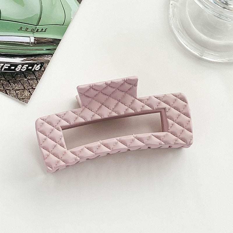 Women's Elegant Simple Style Solid Color Plastic Hair Claws