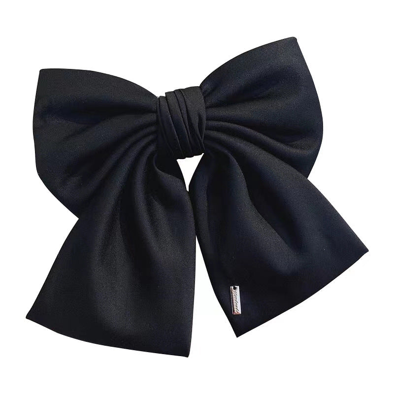 fashion bow knot cloth inlay artificial gemstones hair clip 1 piece