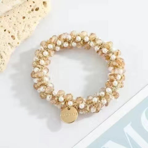 Women's Elegant Geometric Rhinestone Hair Tie