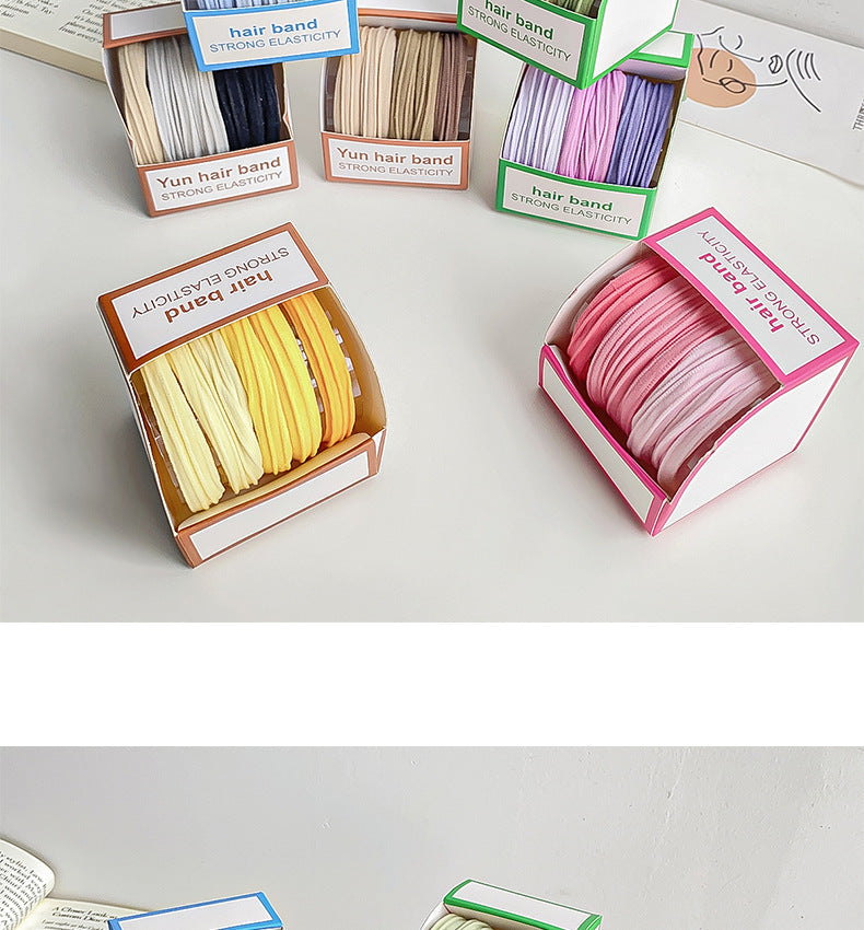 women's simple style solid color cloth hair tie