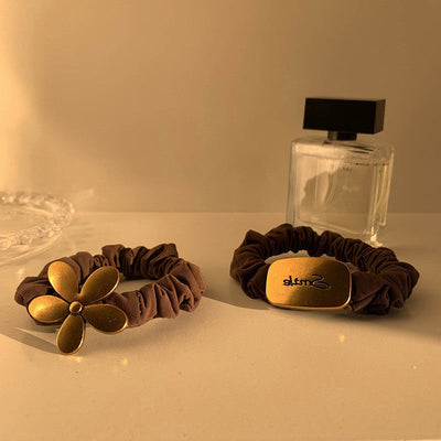 Women's Casual Simple Style Letter Flower Metal Hair Tie