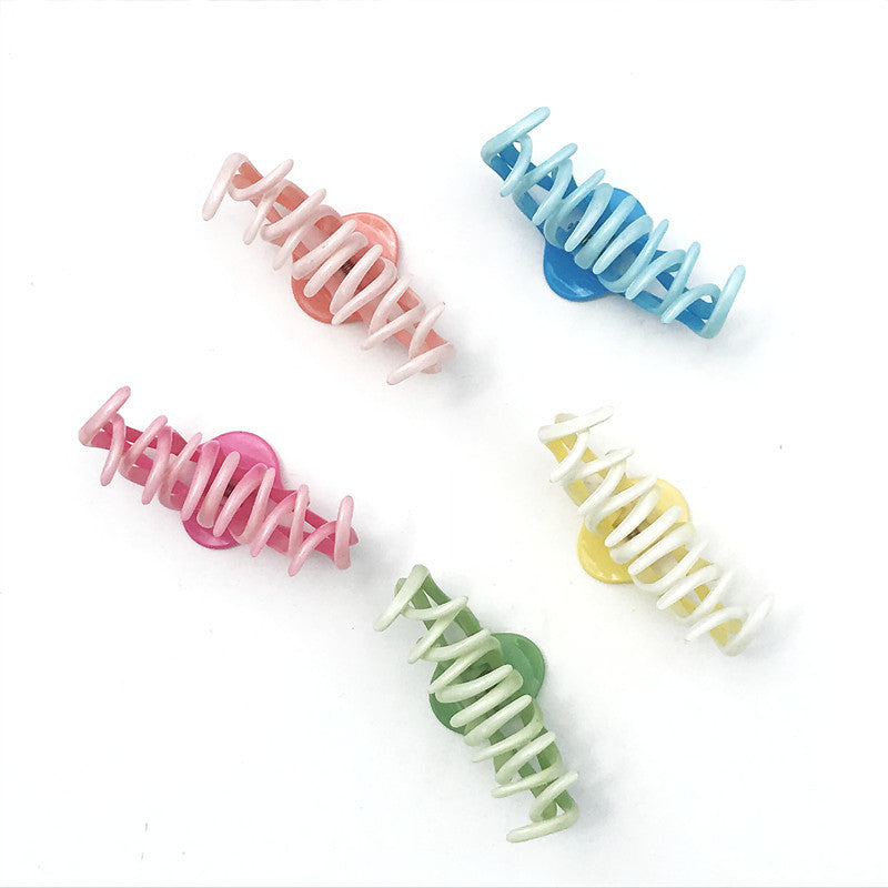 women's simple style solid color arylic hair claws