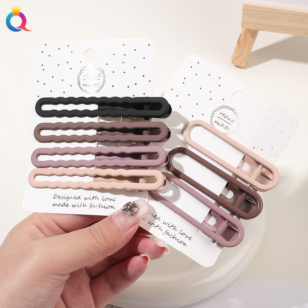 women's simple style geometric alloy plating hair clip