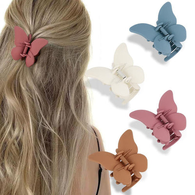 fashion butterfly plastic stoving varnish hair claws 1 piece