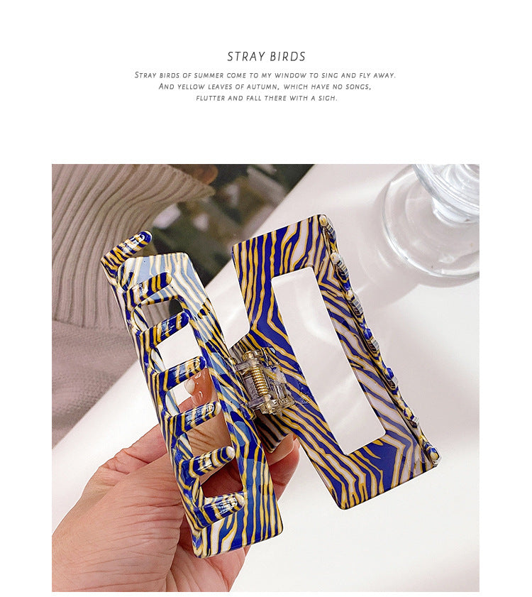 Women's Simple Style Stripe Pvc Hair Claws