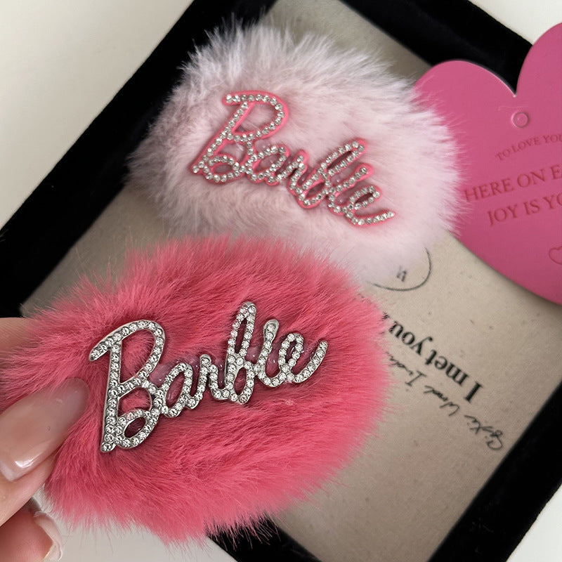 simple style  plastic inlay rhinestones hair clip