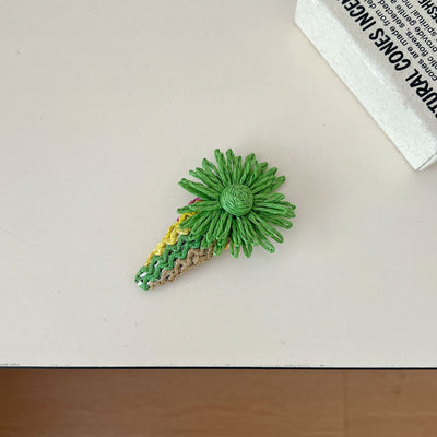 Women's Casual Sweet Daisy Plastic Hair Clip