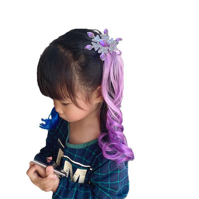Kid'S Princess Snowflake high temperature wire Diamond Hair Clip