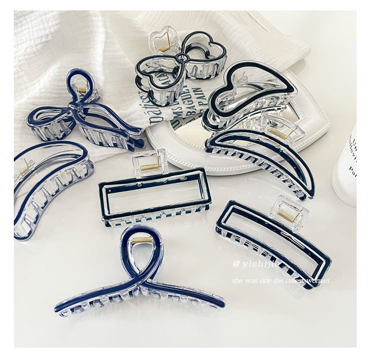 Casual Simple Style Heart Shape Bow Knot Arylic Alloy Hair Claws 1 Piece