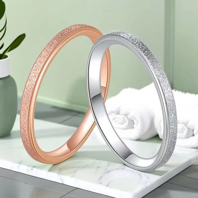 Jewelry Elegant Simple Style Geometric Titanium Steel Plating Rings