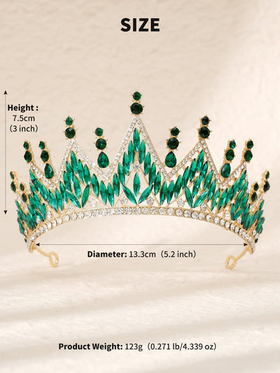 retro crown alloy plating inlay rhinestones crown