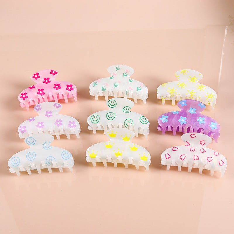 Women's Casual Simple Style Floral Acetic acid sheets Hair Claws