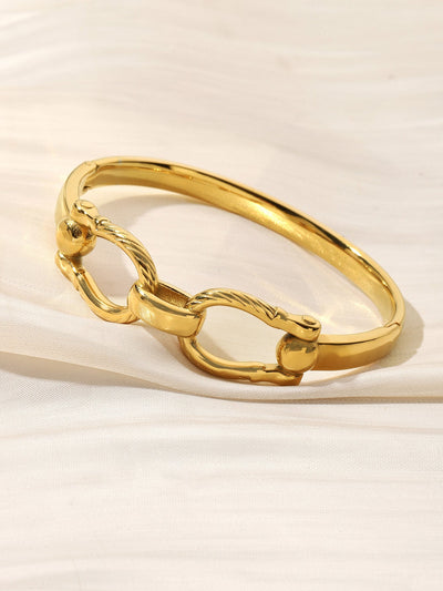 Simple Style Classic Style Solid Color Titanium Steel Bangle In Bulk