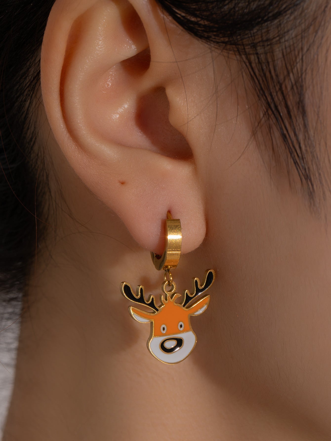 Jewelry Cute IG Style Christmas Hat Christmas Socks Elk Titanium Steel Gem Plating Inlay Bracelets Earrings Necklace