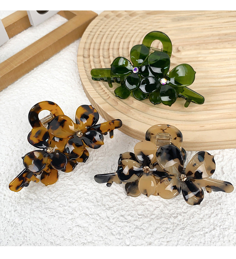 Women's Sweet Color Block Acetic acid sheets Hair Clip