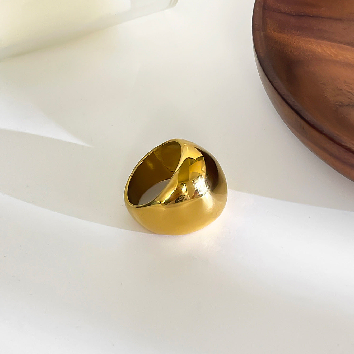 Jewelry Simple Style Streetwear Geometric 316L Stainless Steel  18K Gold Plated Rings