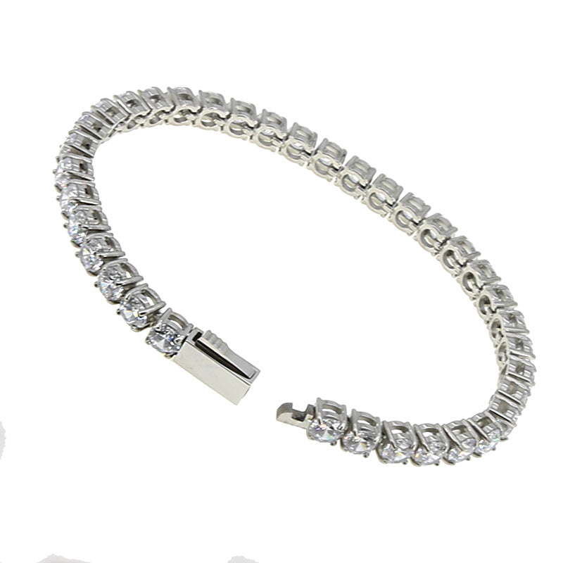 Shiny Geometric 316 Stainless Steel  Zircon Bracelets In Bulk