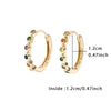1 Pair Simple Style Geometric Plating Copper Zircon Earrings