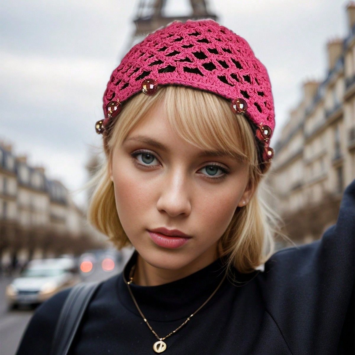 Women's Simple Style Solid Color Polyester Handmade Hollow Out Hair Band