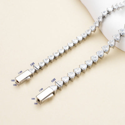 Simple Style Geometric Stainless Steel Zircon Tennis Bracelet In Bulk