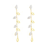 1 Pair Casual Simple Style Leaf Plating Titanium Steel Drop Earrings