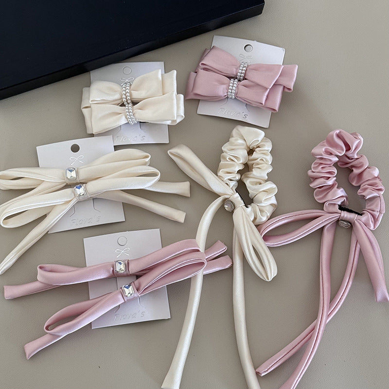 Women's Sweet Simple Style Bow Knot Cloth Hair Clip Hair Tie