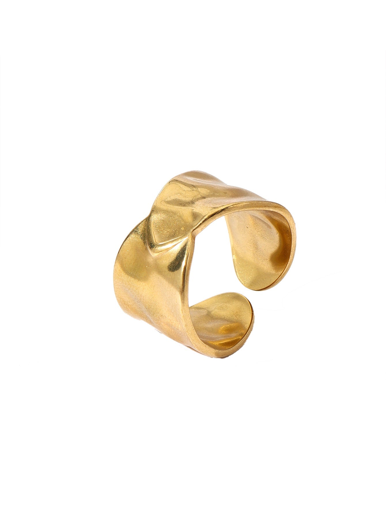 Jewelry Retro Floral 304 Stainless Steel Plating Open Rings