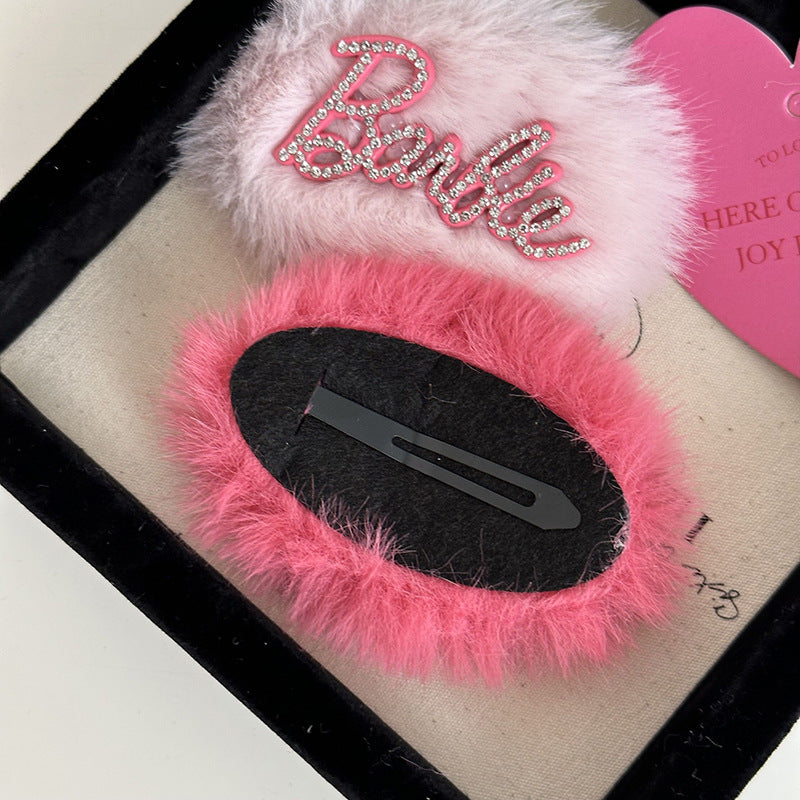 simple style  plastic inlay rhinestones hair clip