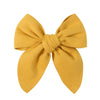 sweet solid color polyester bow knot hair clip
