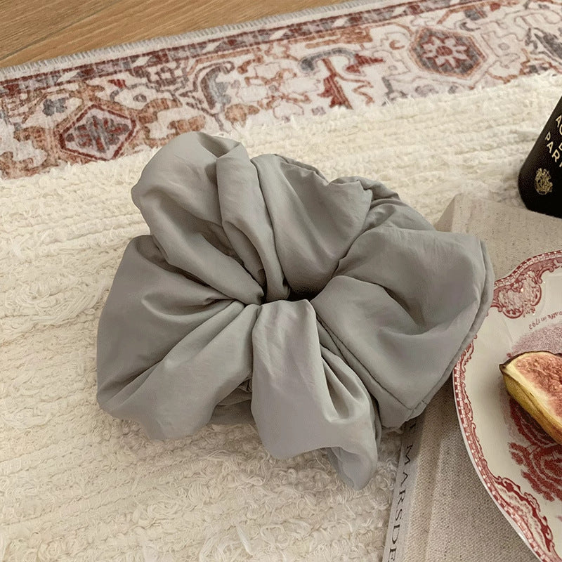 Fluffy Puff French Cream Morandi High-Grade Sausage Ring Retro High-Grade Tie up a Bun Hairstyle Hair Accessories