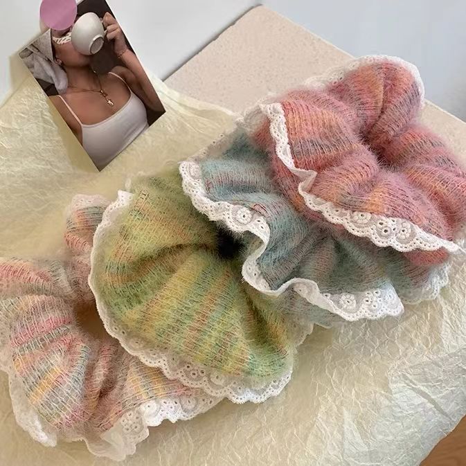 Women's Casual Simple Style Color Block Cloth Rib-Knit Hair Claws