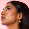 1 Pair Casual Elegant Streetwear Star Inlay Copper Zircon Copper Earrings