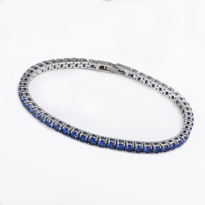Shiny Geometric Titanium Steel Zircon Bracelets In Bulk
