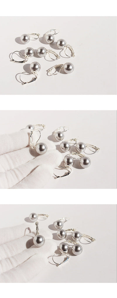 Brass Plating Geometric Pearl Earrings