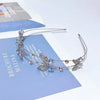 sweet flower bow knot alloy hollow out zircon hair band