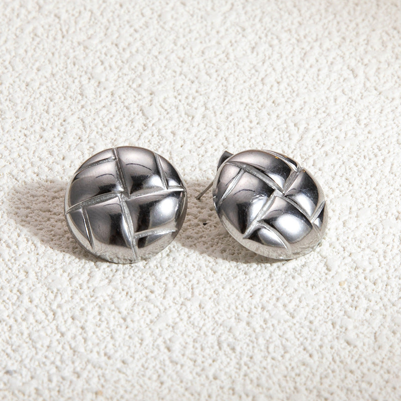 1 Pair Vintage Style Classic Style Geometric Heart Shape Plating 304 Stainless Steel Ear Studs