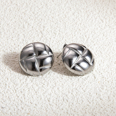 1 Pair Vintage Style Classic Style Geometric Heart Shape Plating 304 Stainless Steel Ear Studs