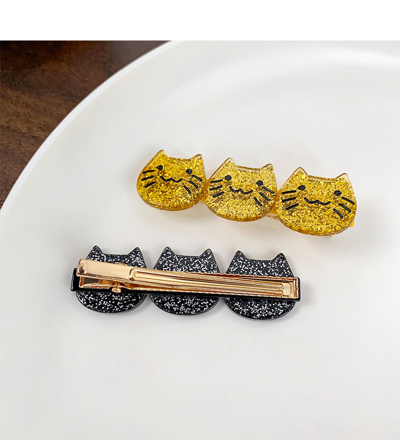 Women's Cute Cat Acetic acid sheets Hair Clip