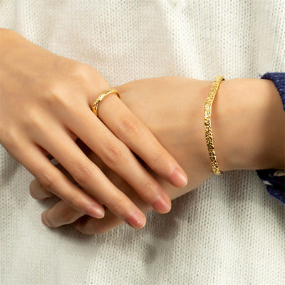 Simple Style Solid Color 304 Stainless Steel Bangle In Bulk