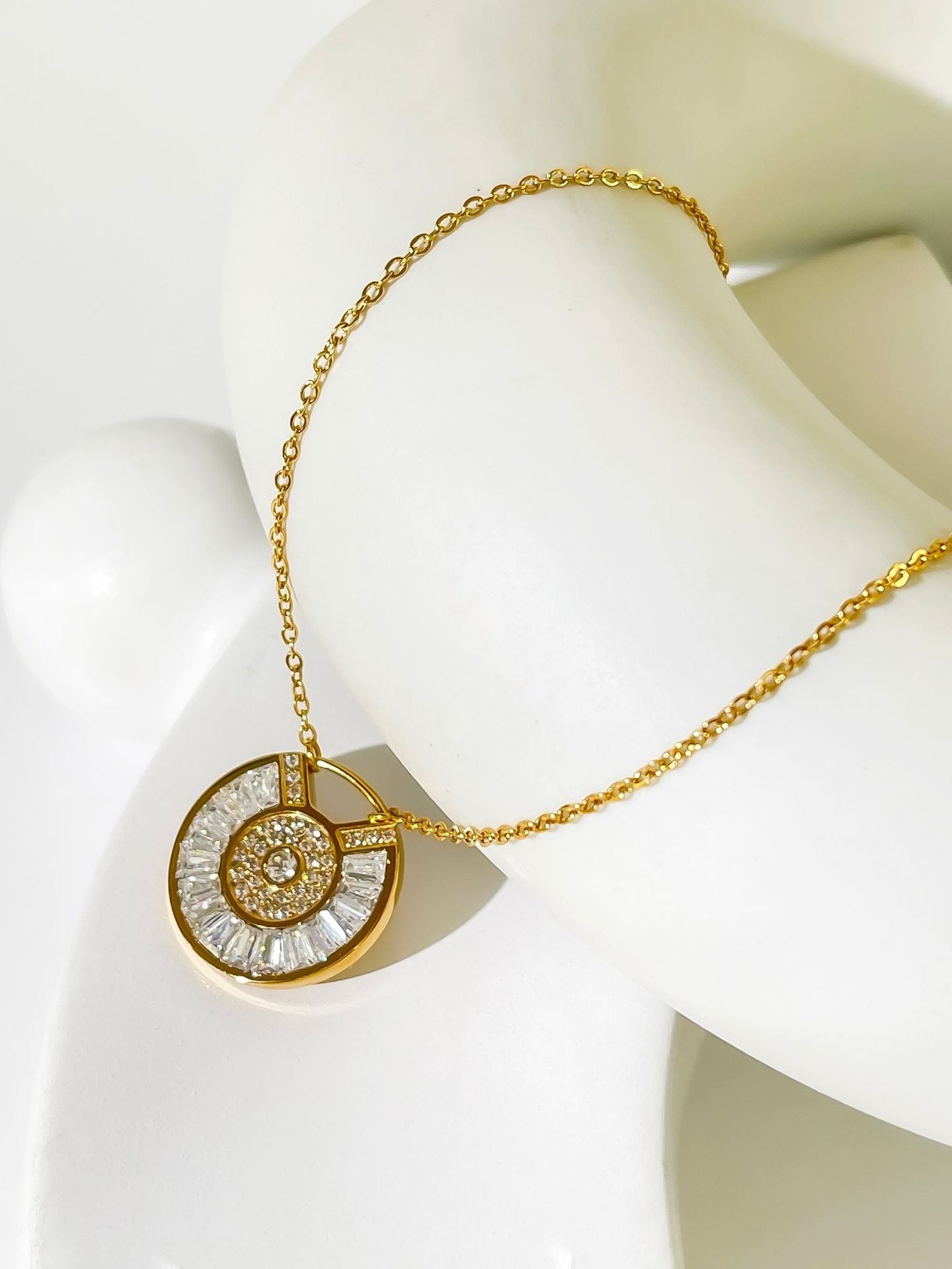 Jewelry Vintage Style Classic Style Geometric 304 Stainless Steel Plating Pendant Necklace