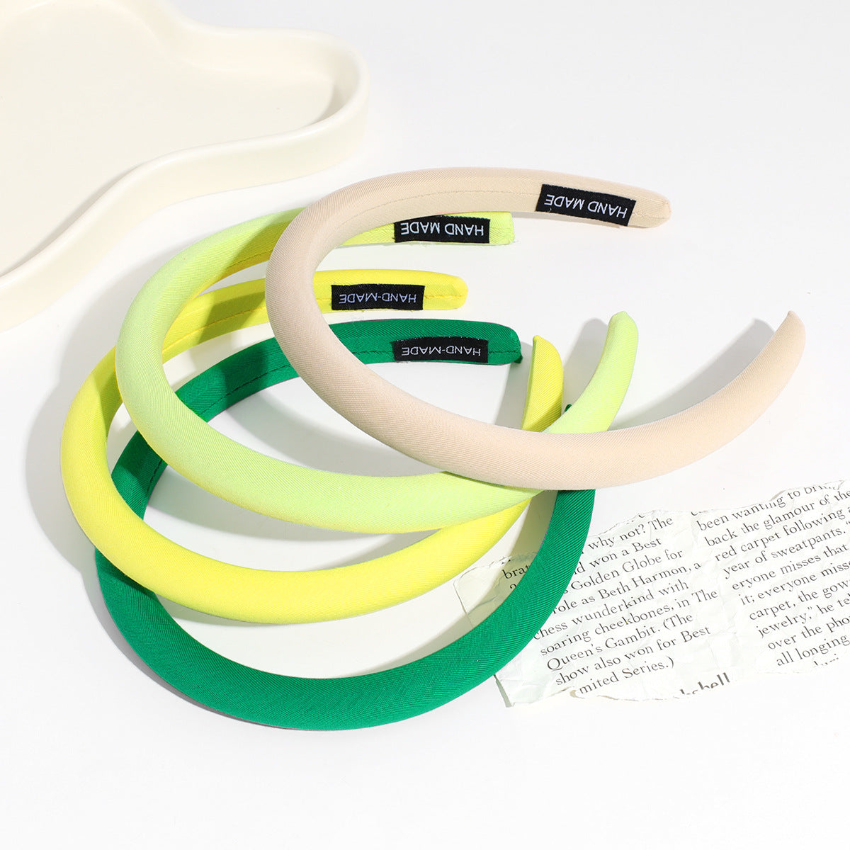 simple style solid color polyester rib-knit hair band 1 piece