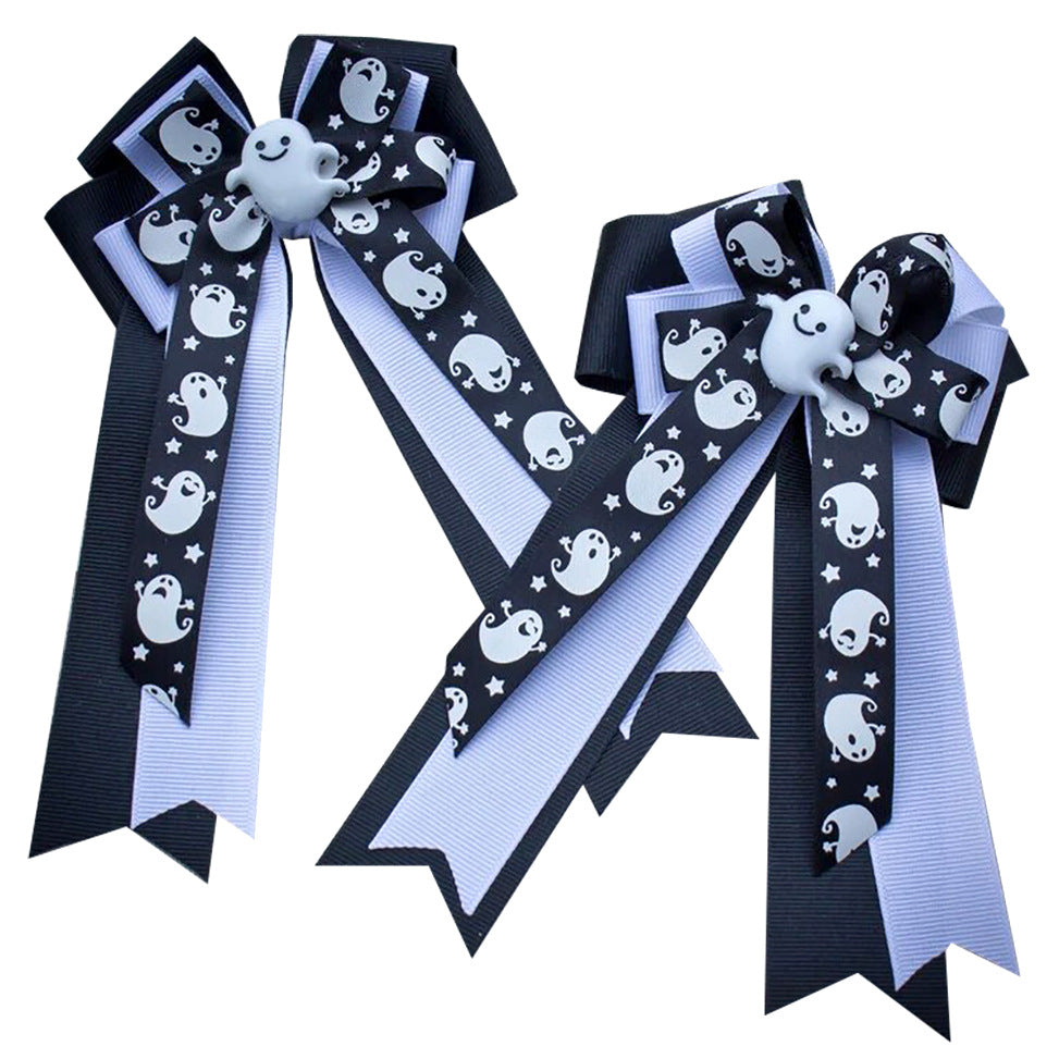 Girl'S IG Style Casual Pumpkin Bow Knot Ghost Cloth Hair Clip