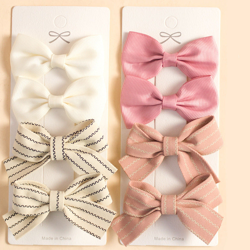 Women's Sweet Korean Style Bow Knot Cloth Hair Clip