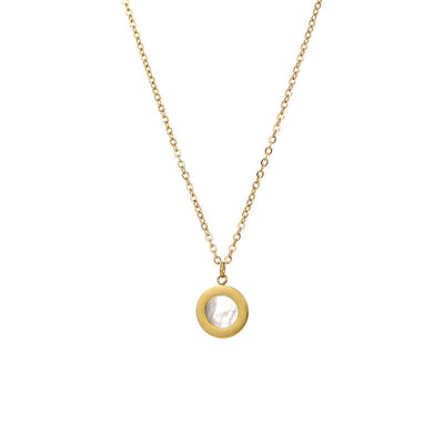 Jewelry Simple Style Round 304 Stainless Steel Pendant Necklace