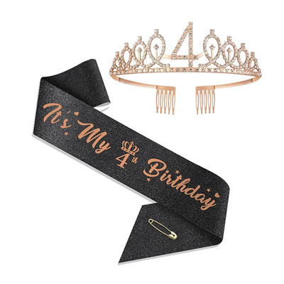 Girl'S Cartoon Style Letter Crown Metal Stoving Varnish Crystal Crown