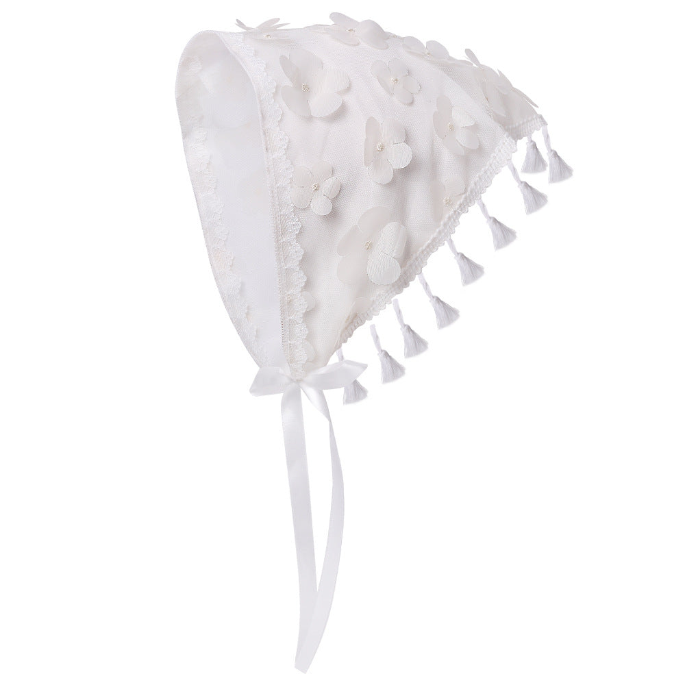 Women's Pastoral Plaid Flower Cloth Net Yarn Hair Band