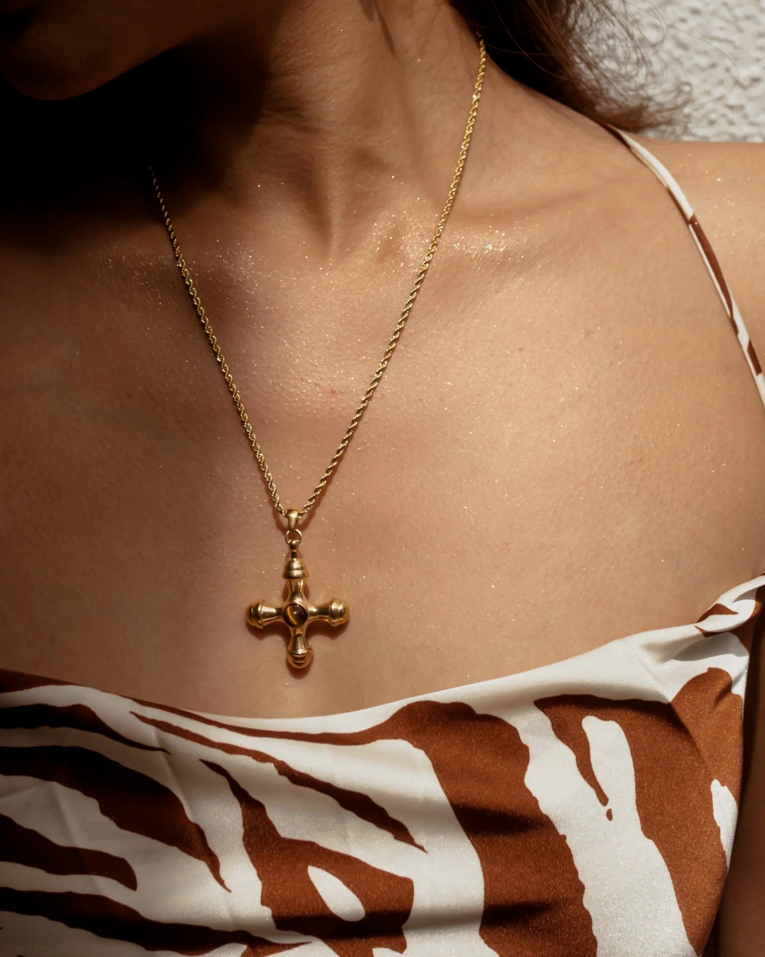 Jewelry Vintage Style Classic Style Cross 316L Stainless Steel  Plating Pendant Necklace