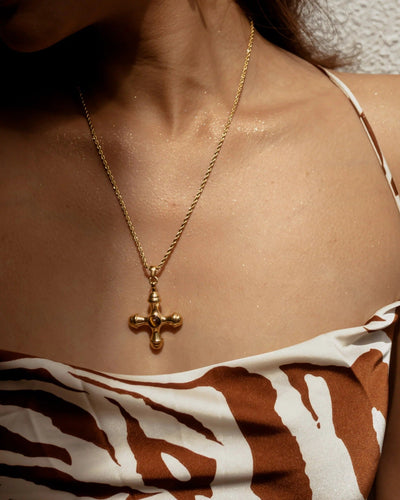 Jewelry Vintage Style Classic Style Cross 316L Stainless Steel  Plating Pendant Necklace